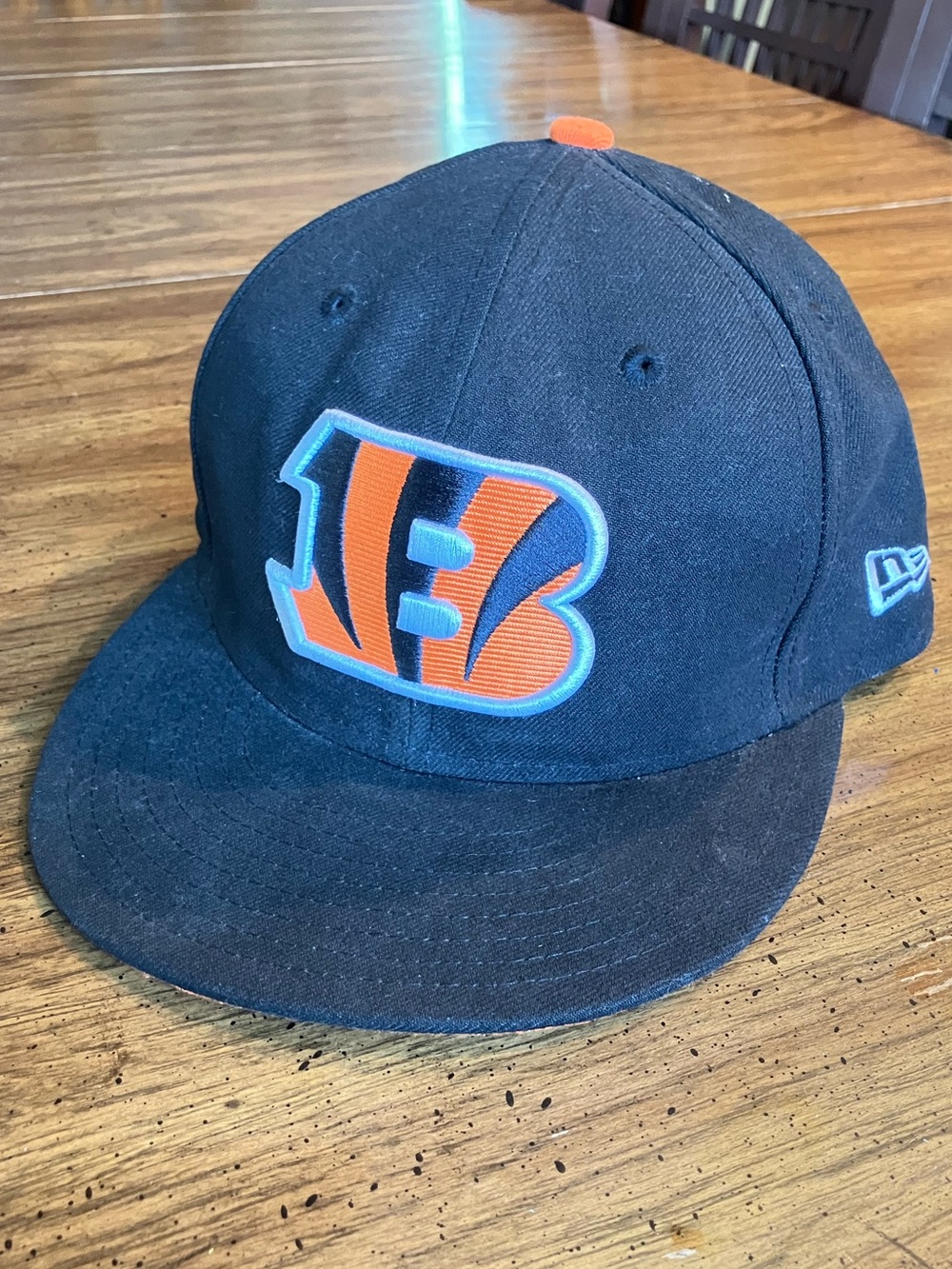 Cincinnati Bengals Hat Cap Fitted Size 7 Black NFL Football New Era 59Fifty Mens